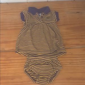 Creative knitwear LSU dress and bloomers